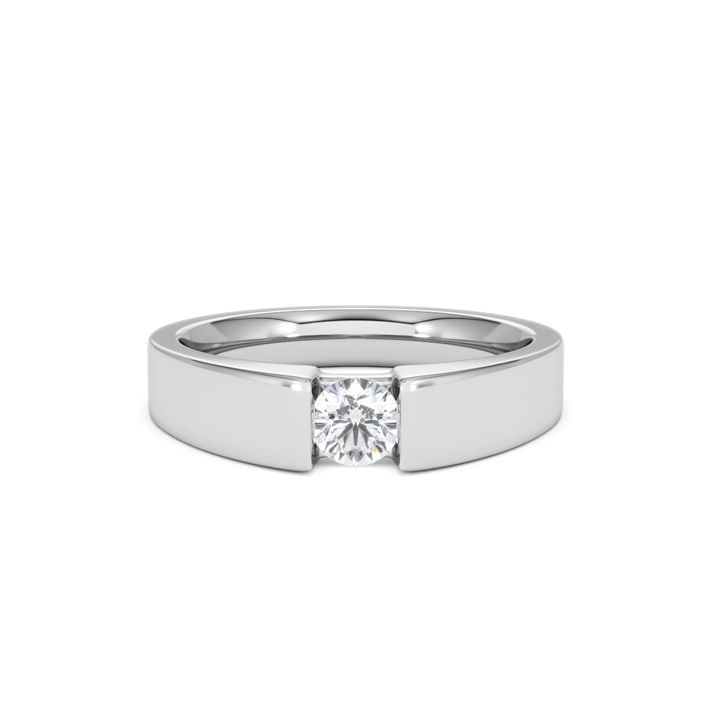 Certified Jessica 18K White Gold Diamond Engagement Ring 0.33CT-F-G/VS