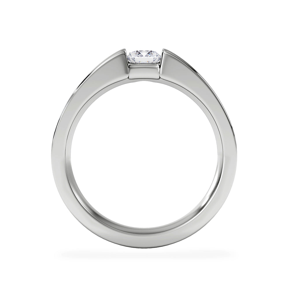 Certified Jessica 18K White Gold Diamond Engagement Ring 0.33CT-F-G/VS