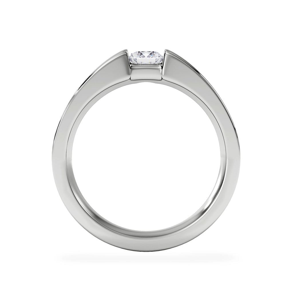 Certified Jessica 18K White Gold Diamond Engagement Ring 0.33CT-F-G/VS