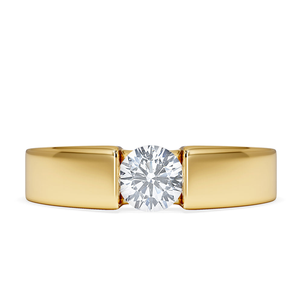 Certified Jessica 18K Gold Diamond Engagement Ring 0.50CT