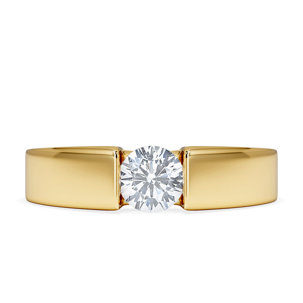Certified Jessica 18K Gold Diamond Engagement Ring 0.50CT