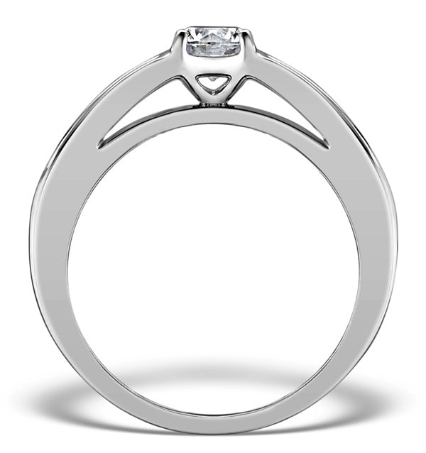 Sidestone Lab Diamond Ring Yasmin 1ct H/Si1 Baguette 18KW Gold