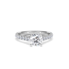 Natalia Lab Diamond Engagement Side Stone Ring Platinum 1.50CT F/VS1