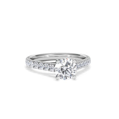 Natalia GIA Diamond Engagement Side Stone Ring Platinum 1.40CT G/VS