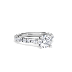Natalia Lab Diamond Engagement Side Stone Ring Platinum 1.50CT F/VS1