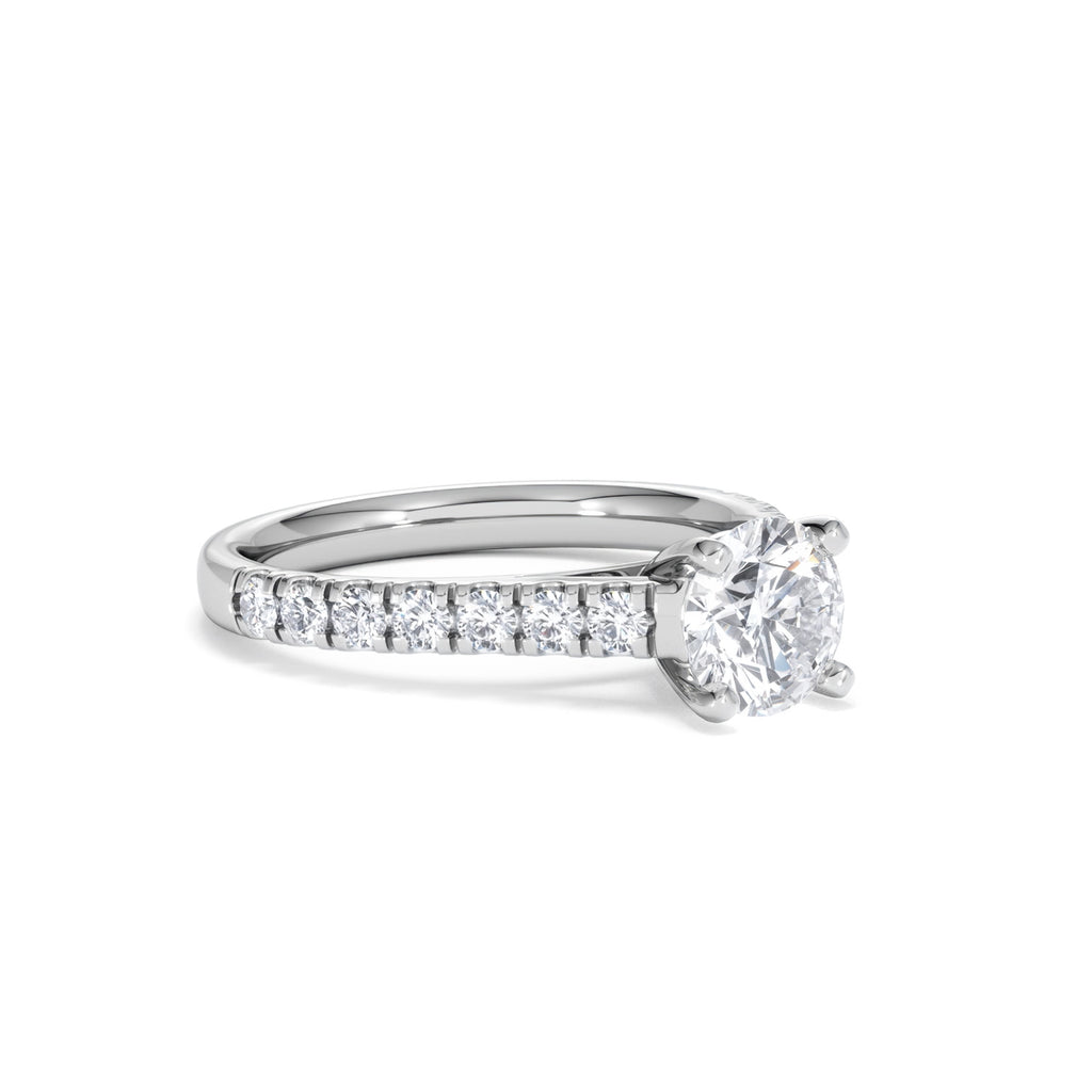Natalia GIA Diamond Engagement Side Stone Ring Platinum 1.40CT G/VS