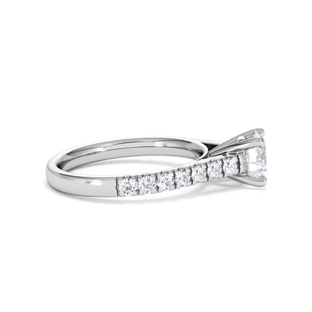 Natalia GIA Diamond Engagement Side Stone Ring Platinum 1.40CT G/VS
