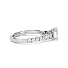 Natalia GIA Diamond Engagement Side Stone Ring Platinum 1.50CT G/VS2