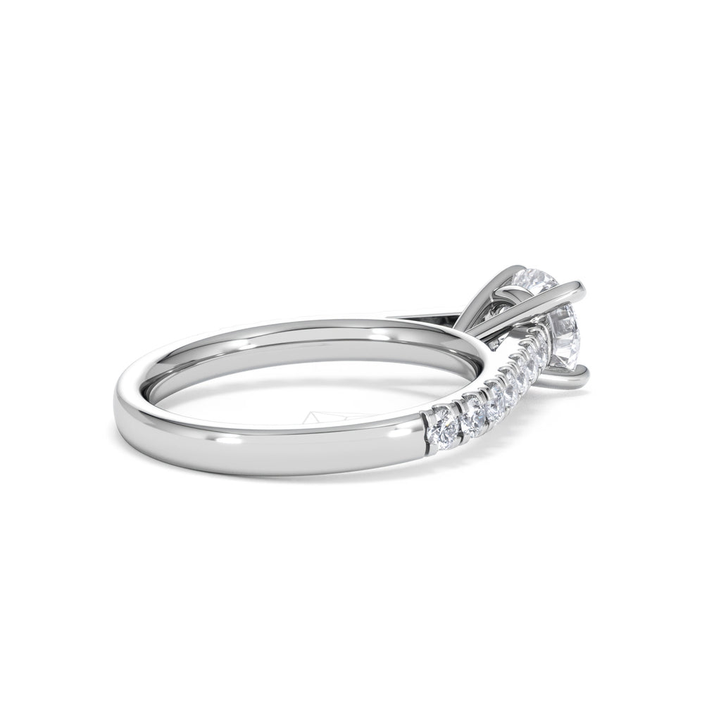 Natalia GIA Diamond Engagement Side Stone Ring Platinum 1.50CT G/VS2