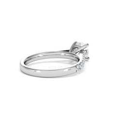 Natalia GIA Diamond Engagement Side Stone Ring Platinum 1.50CT G/VS2