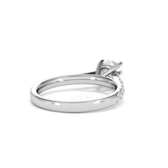 Natalia Lab Diamond Engagement Side Stone Ring Platinum 1.50CT F/VS1