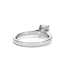 Natalia Lab Diamond Engagement Side Stone Ring Platinum 1.50CT F/VS1