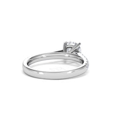 Natalia Lab Diamond Engagement Side Stone Ring Platinum 1.50CT F/VS1