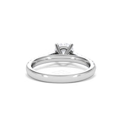Natalia Lab Diamond Engagement Side Stone Ring Platinum 1.50CT F/VS1