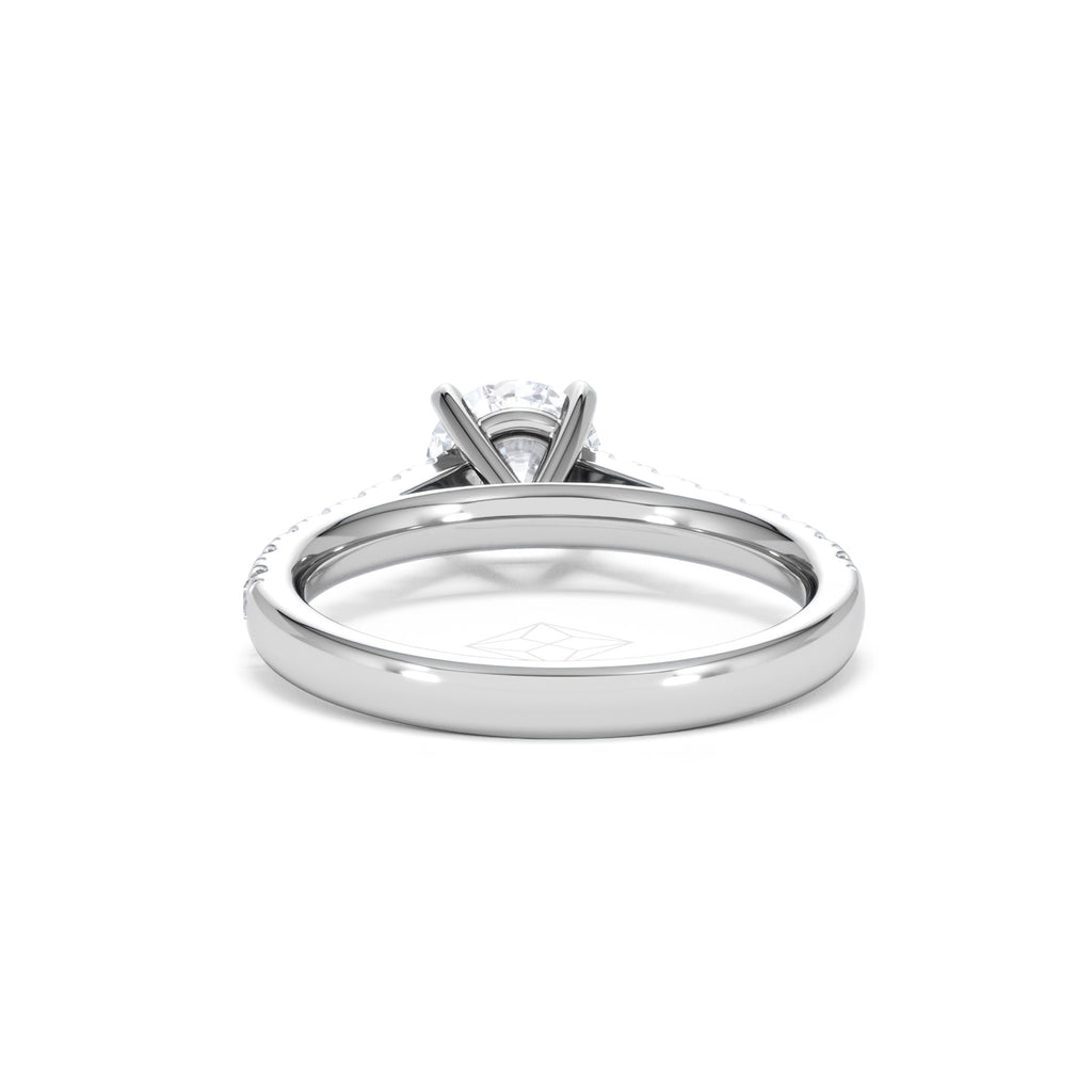 Natalia GIA Diamond Engagement Side Stone Ring Platinum 1.50CT G/VS2