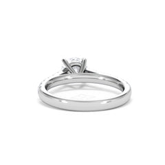 Natalia Lab Diamond Engagement Side Stone Ring Platinum 1.50CT F/VS1
