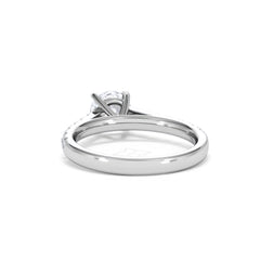 Natalia Lab Diamond Engagement Side Stone Ring Platinum 1.50CT F/VS1