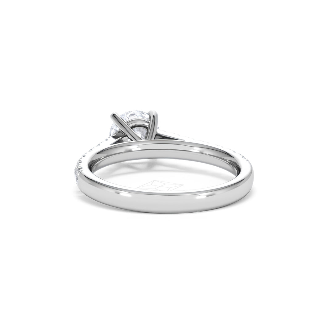 Natalia GIA Diamond Engagement Side Stone Ring Platinum 1.50CT G/VS2