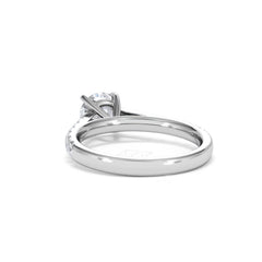 Natalia Lab Diamond Engagement Side Stone Ring Platinum 1.50CT F/VS1