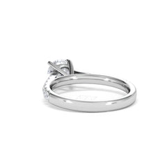 Natalia Lab Diamond Engagement Side Stone Ring Platinum 1.50CT F/VS1