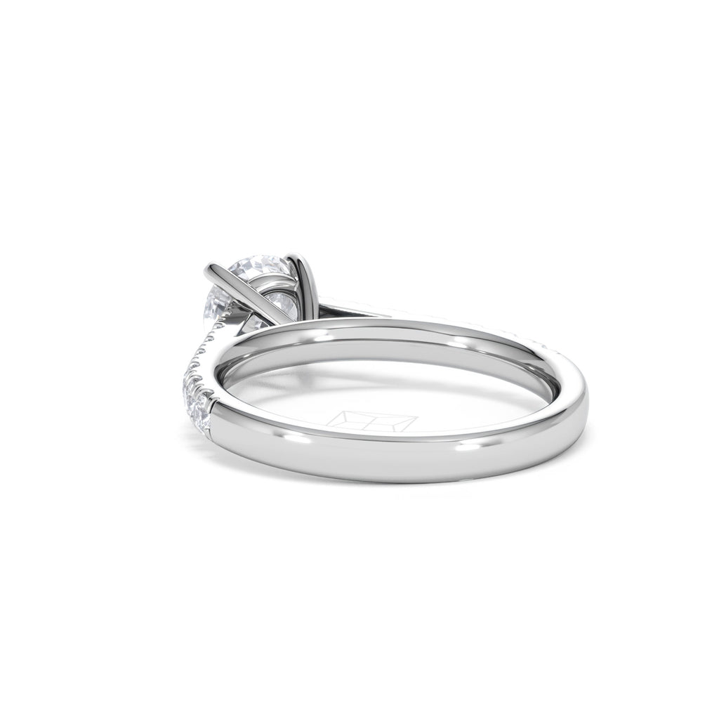 Natalia GIA Diamond Engagement Side Stone Ring Platinum 1.50CT G/VS2