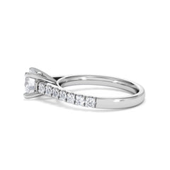 Natalia GIA Diamond Engagement Side Stone Ring Platinum 1.50CT G/VS2