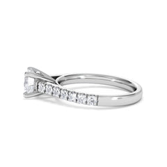 Natalia GIA Diamond Engagement Side Stone Ring Platinum 1.50CT G/VS2