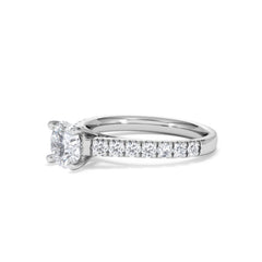 Natalia Lab Diamond Engagement Side Stone Ring Platinum 1.50CT F/VS1