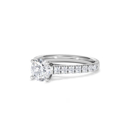 Natalia GIA Diamond Engagement Side Stone Ring Platinum 1.50CT G/VS2