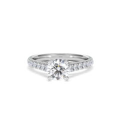 Natalia GIA Diamond Engagement Side Stone Ring Platinum 1.40CT G/VS