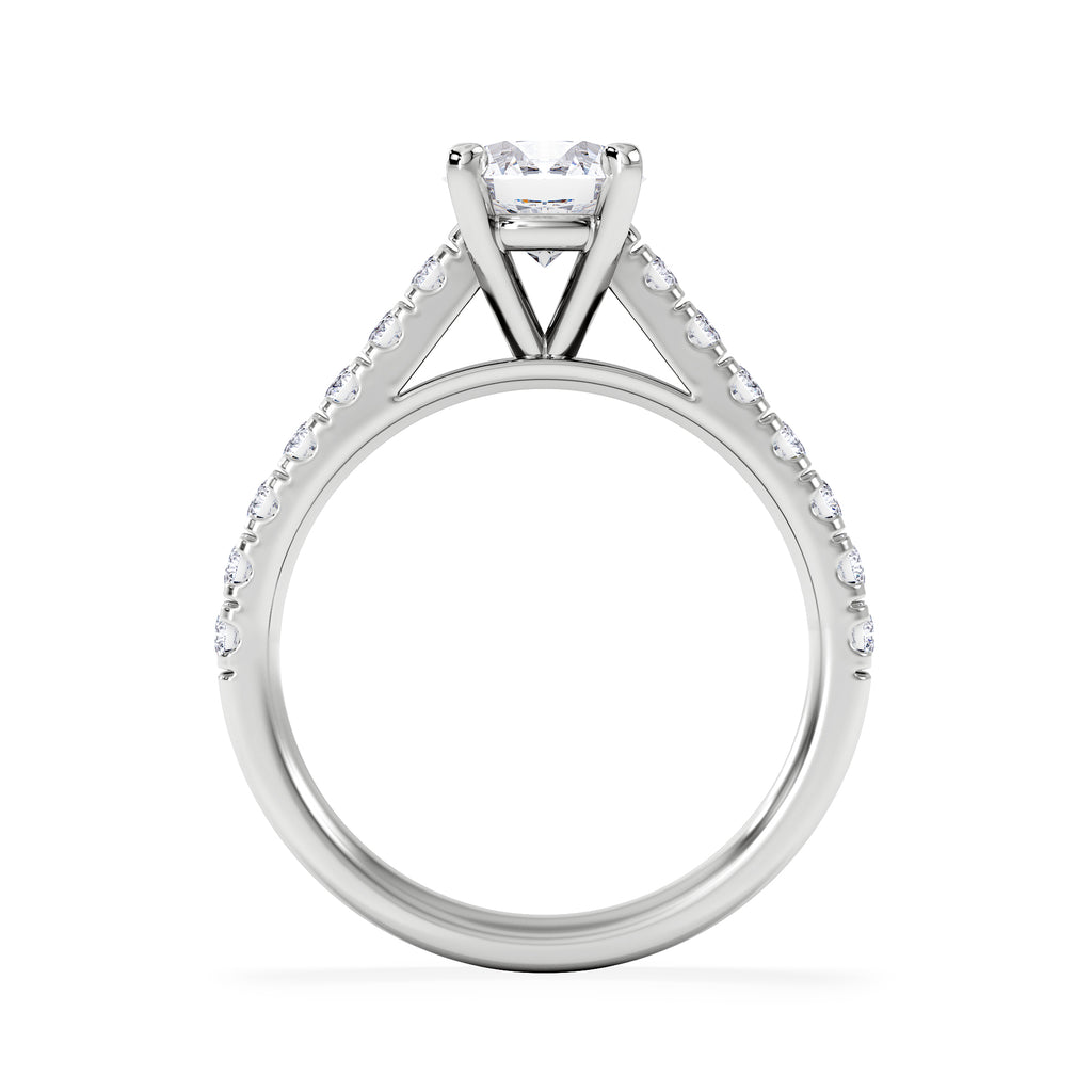 Natalia GIA Diamond Engagement Side Stone Ring Platinum 1.40CT G/VS