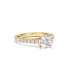 Natalia Lab Diamond Engagement Side Stone Ring 18K Gold 1.50CT F/VS1