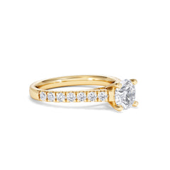 Natalia Lab Diamond Engagement Side Stone Ring 18K Gold 1.50CT F/VS1