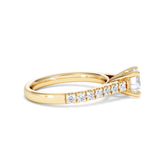 Natalia Lab Diamond Engagement Side Stone Ring 18K Gold 1.50CT F/VS1