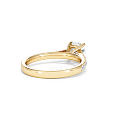 Natalia Lab Diamond Engagement Side Stone Ring 18K Gold 1.50CT F/VS1