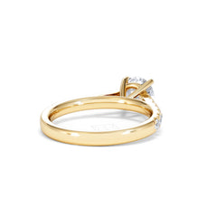 Natalia Lab Diamond Engagement Side Stone Ring 18K Gold 1.50CT F/VS1