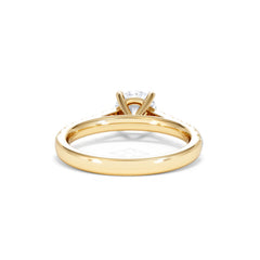 Natalia Lab Diamond Engagement Side Stone Ring 18K Gold 1.50CT F/VS1