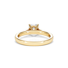 Natalia Lab Diamond Engagement Side Stone Ring 18K Gold 1.50CT F/VS1