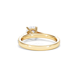 Natalia Lab Diamond Engagement Side Stone Ring 18K Gold 1.50CT F/VS1