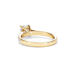 Natalia Lab Diamond Engagement Side Stone Ring 18K Gold 1.50CT F/VS1