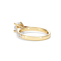 Natalia Lab Diamond Engagement Side Stone Ring 18K Gold 1.50CT F/VS1