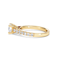 Natalia Lab Diamond Engagement Side Stone Ring 18K Gold 1.50CT F/VS1