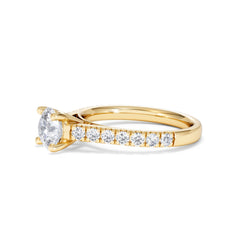 Natalia Lab Diamond Engagement Side Stone Ring 18K Gold 1.50CT F/VS1
