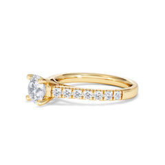 Natalia Lab Diamond Engagement Side Stone Ring 18K Gold 1.50CT F/VS1