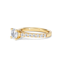 Natalia Lab Diamond Engagement Side Stone Ring 18K Gold 1.50CT F/VS1