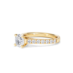 Natalia Lab Diamond Engagement Side Stone Ring 18K Gold 1.50CT F/VS1