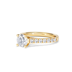 Natalia Lab Diamond Engagement Side Stone Ring 18K Gold 1.50CT F/VS1