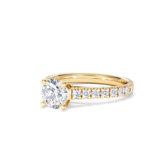 Natalia Lab Diamond Engagement Side Stone Ring 18K Gold 1.50CT F/VS1