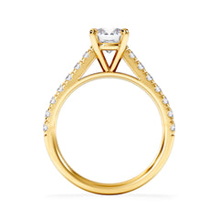 Natalia Lab Diamond Engagement Side Stone Ring 18K Gold 1.50CT F/VS1