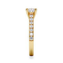 Natalia GIA Diamond Engagement Side Stone Ring 18K Gold 1.40CT G/SI2